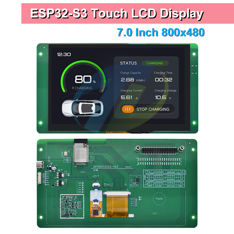 TZT 7.0 Inch 800x480 Capacitive Touch Screen LCD Display With RGB Interface ESP32-S3 Module With Built-in 16MB SPI Flash & 8MB PSRAM