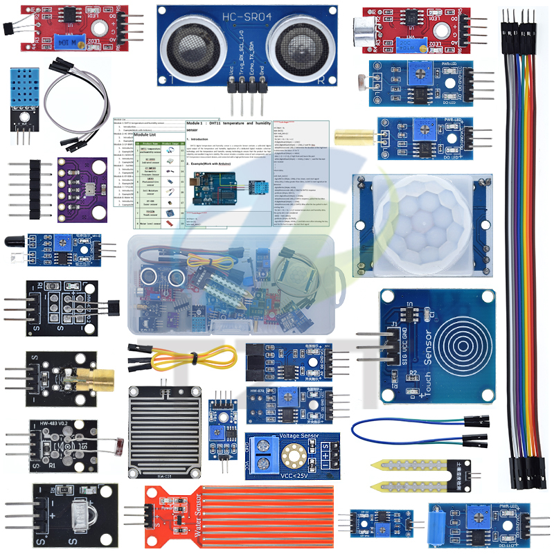 TZT 22-in-1 Sensor Module Kits for Arduino Raspberry Pi IoT Beginner Learning Starter Kit
