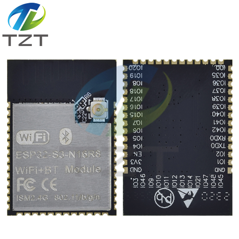 TZT ESP32-S3 Dual Core 32-bit LX7 MCU RF Bluetooth 5 WiFi Module 802.11b g n 20 DdBm ESP32-S3-WROOM-N16R8