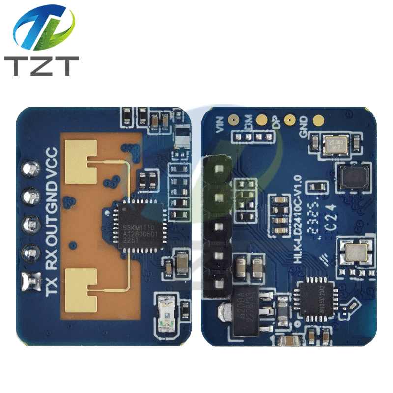 TZT HLK-LD2410C 24G mmWave FMCW Millimeter Wave 5M Human Presence Status Radar Sensor Motion Detection Module High Sensitivity