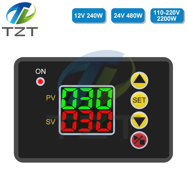 TZT 0-999s/min/hour DC 12V 24V AC 110V 220V Digital Time Delay Switch Relay T2310 Open Timer Control Module Power Supply