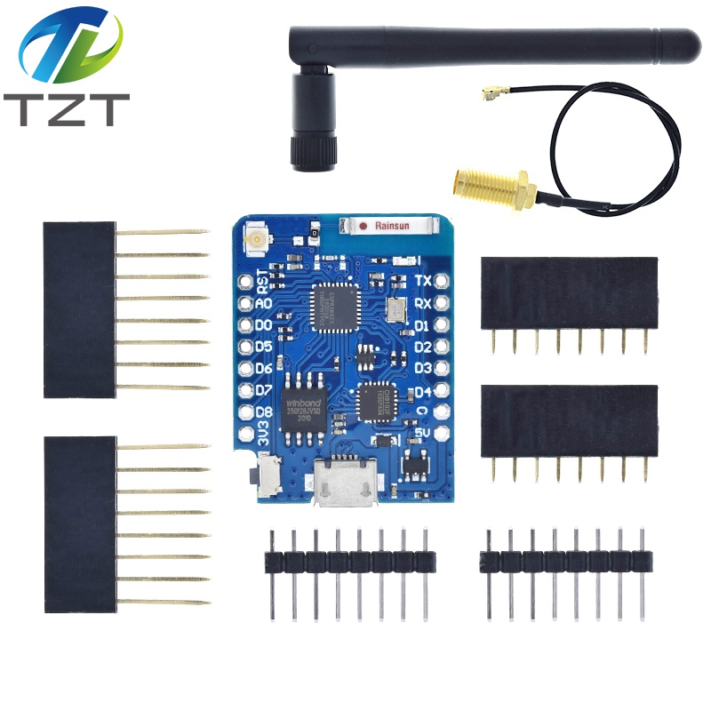 WEMOS D1 Mini Pro 4M 16M Bytes External Antenna Connector NodeMCU Based ESP8266 ESP-8266EX CH9102 WIFI Development Board Micro