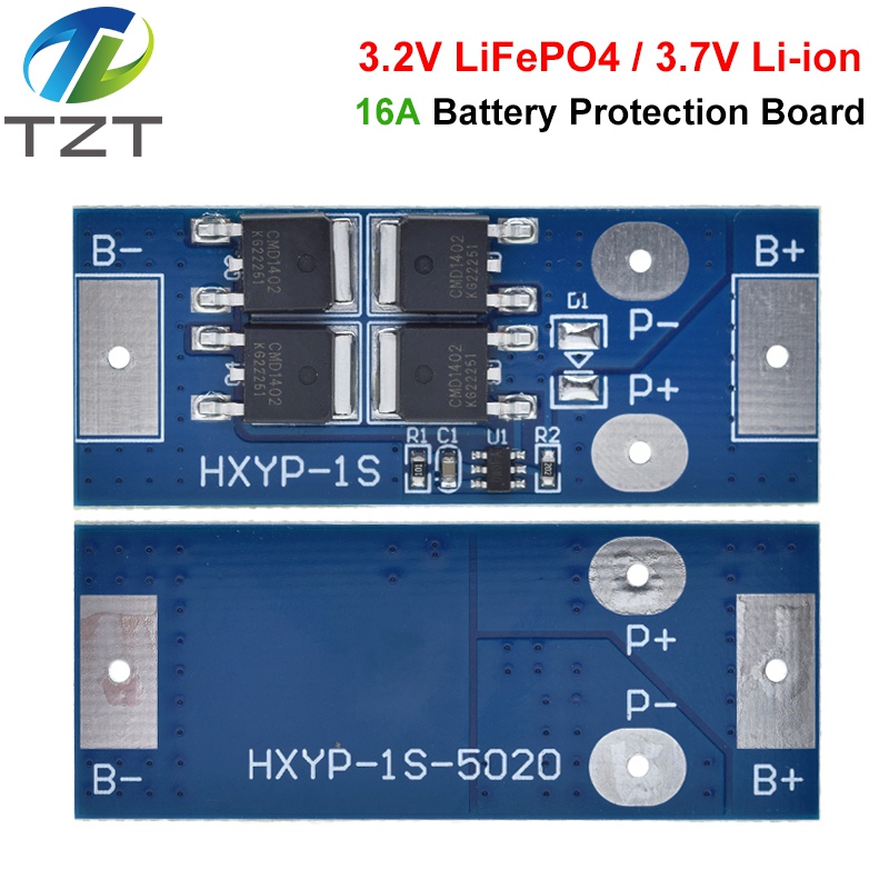 TZT 1S 3.2V 3.7V 16A LiFePO4 Li-ion Lithium Battery Protection Board BMS PCB PCM Cell Pack Overcharge Over-discharge Protect