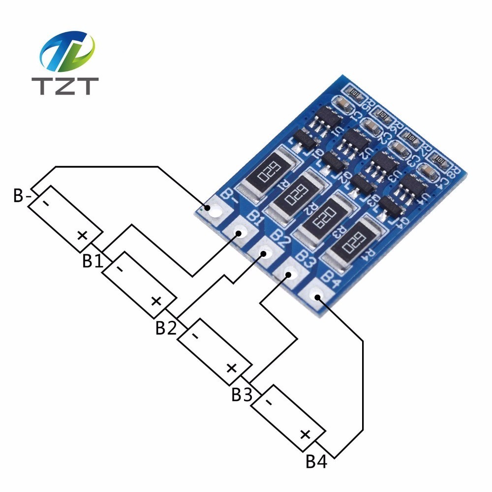 TZT 4S 4.2v li-ion balancer board li-ion balncing full charge battery balance board