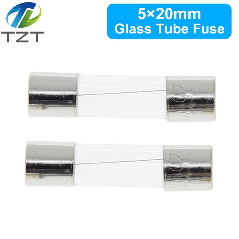 TZT 10PCS 5x20mm Fast Blow Glass Tube Fuses 0.2A 0.3A 0.5A 0.75A 1A 1.5A 2A 2.5A 3A 4A 5A 6A 8A 10A 15A 20A 25A 30A 250V 5*20mm