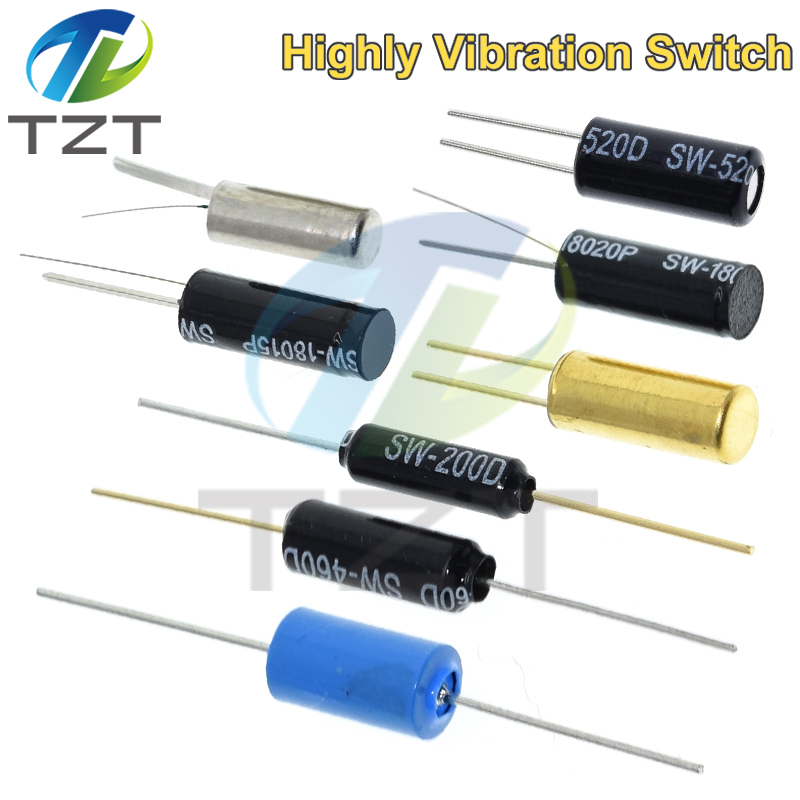SW-200D/420/520D/18010P/18015P/18020P/58010P 12V Highly Vibration Switch Ball Tilt Double bead Angle Spring Sensor