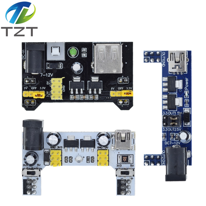 MB102 Breadboard Power Supply Module /MB102 white Breadboard Dedicated Power Module 2-way 3.3V 5V MB-102 Solderless Bread Board