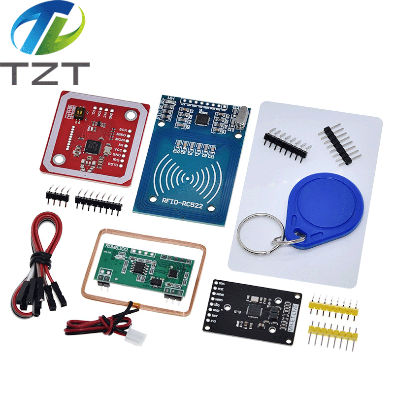 TZT NFC RFID module RC522 MFRC-522 PN532 RDM6300 Kits S50 13.56 Mhz 125Khz 6cm With Tags SPI Write & Read for arduino uno 2560