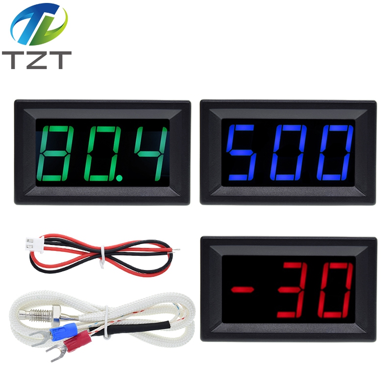 TZT Industrial High Temperature K-Type M6 Thermocouple Thermometer 12V Digital temperature meter tester -30~800 Degree thermograph