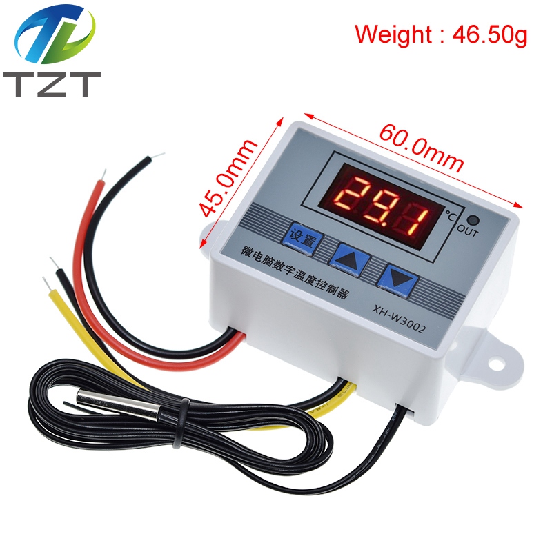 TZT W3002 Digital Control Temperature Microcomputer Thermostat Switch Thermometer New Thermoregulator 12/24/220V For Arduino