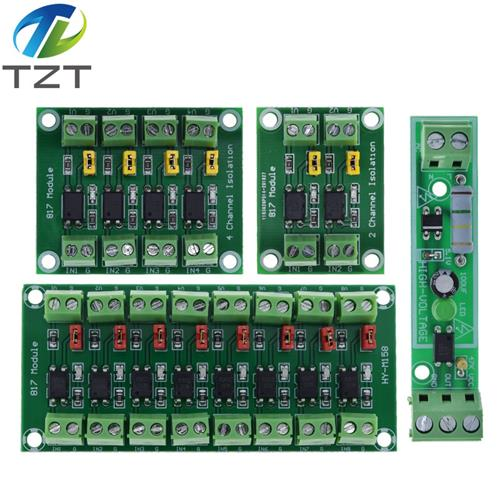 TZT PC817 1 2 4 8 Channel Optocoupler Isolation Board Voltage Converter Adapter Module 3.6-30V Driver Photoelectric Isolated Module