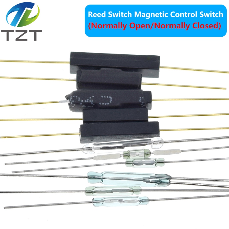 TZT 10pcs Reed Switch Magnetic Switch Normally Open / Normally Closed Magnetic Conversion Sensor Induction Switch For Arduino