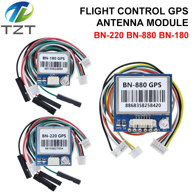 TZT BN220 BN180 BN-880 3.0V-5.0V TTL level GNSS Module GPS For GLONASS Dual GPS Module Antenna Built in FLASH BN-220 BN880