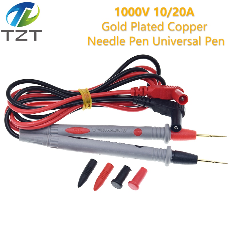 TZT Multimeter Test Leads Universal Cable AC DC 1000V 20A 10A CAT III Measuring Probes Pen for Multi-Meter Tester Wire Tips