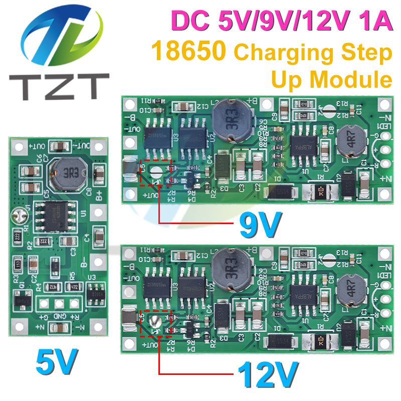 Charging Step Up Booster Module Dc 5v-12v To 9v/12v For 18650 Lithium Battery Ups Voltage Protection Converter Charge Discharge