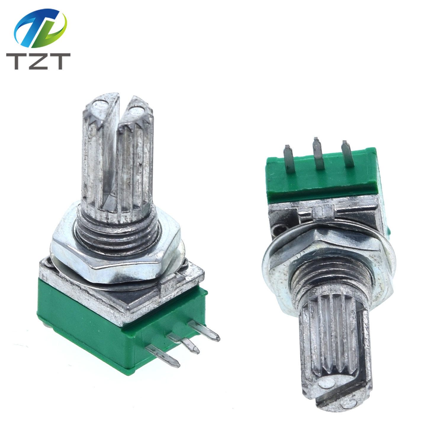 TZT B5K B10K B20K B50K B100K B500K  Audio Amplifier Sealed Potentiometer 15mm Shaft 3pins RK097N