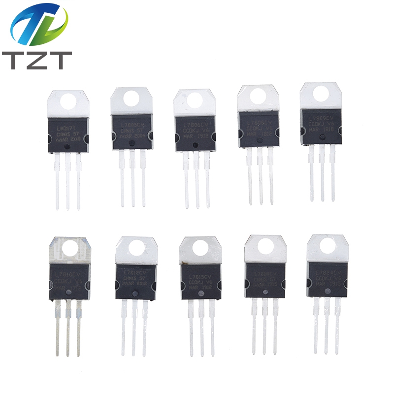 TZT LM317T L7805 L7806 L7808 L7809 L7910 L7812 L7815 L7818 L7824 L7915 new and original IC Chipset TO-220 L7805CV