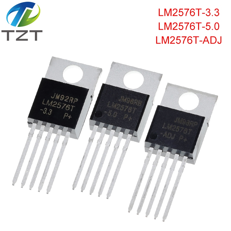 TZT LM2576 LM2576T LM2576T-ADJ  LM2576T-3.3 LM2576T-5.0 IC REG BUCK ADJ 3A TO220-5 NEW