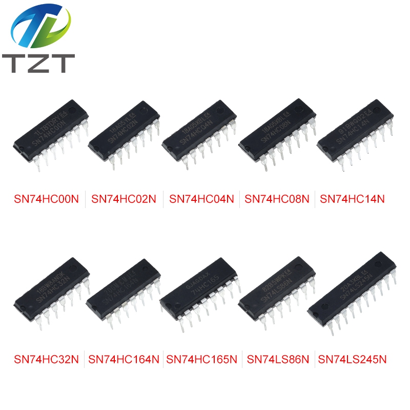 TZT SN74HC00N SN74HC02N SN74HC04N SN74HC08N SN74HC14N SN74HC32N SN74HC164N SN74HC165N SN74LS86N SN74LS245N DIP - 14