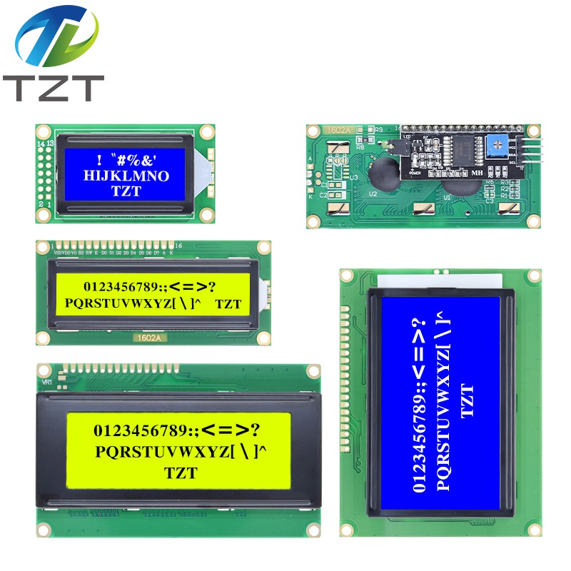 TZT LCD1602 LCD 1602 2004 12864 module Blue Green screen 16x2 20X4 Character LCD Display Module HD44780 Controller