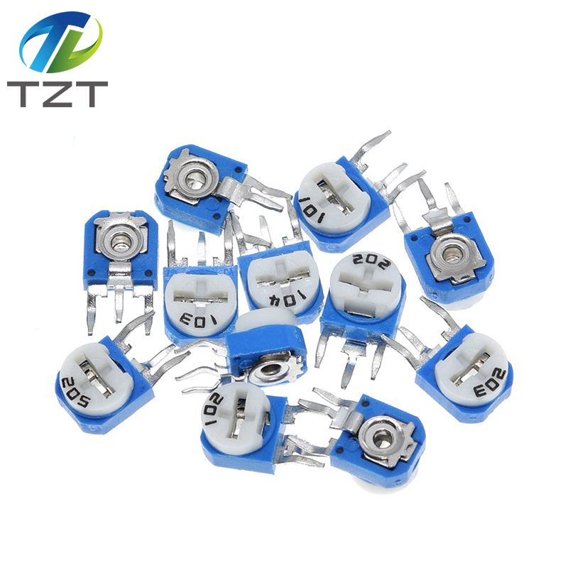 TZT Rm063 Rm-063 100 200 500 1k 2k 5k 10k 20k 50k 100k 200k 500k 1m Ohm Trimpot Trimmer Potentiometer Variable Resistor