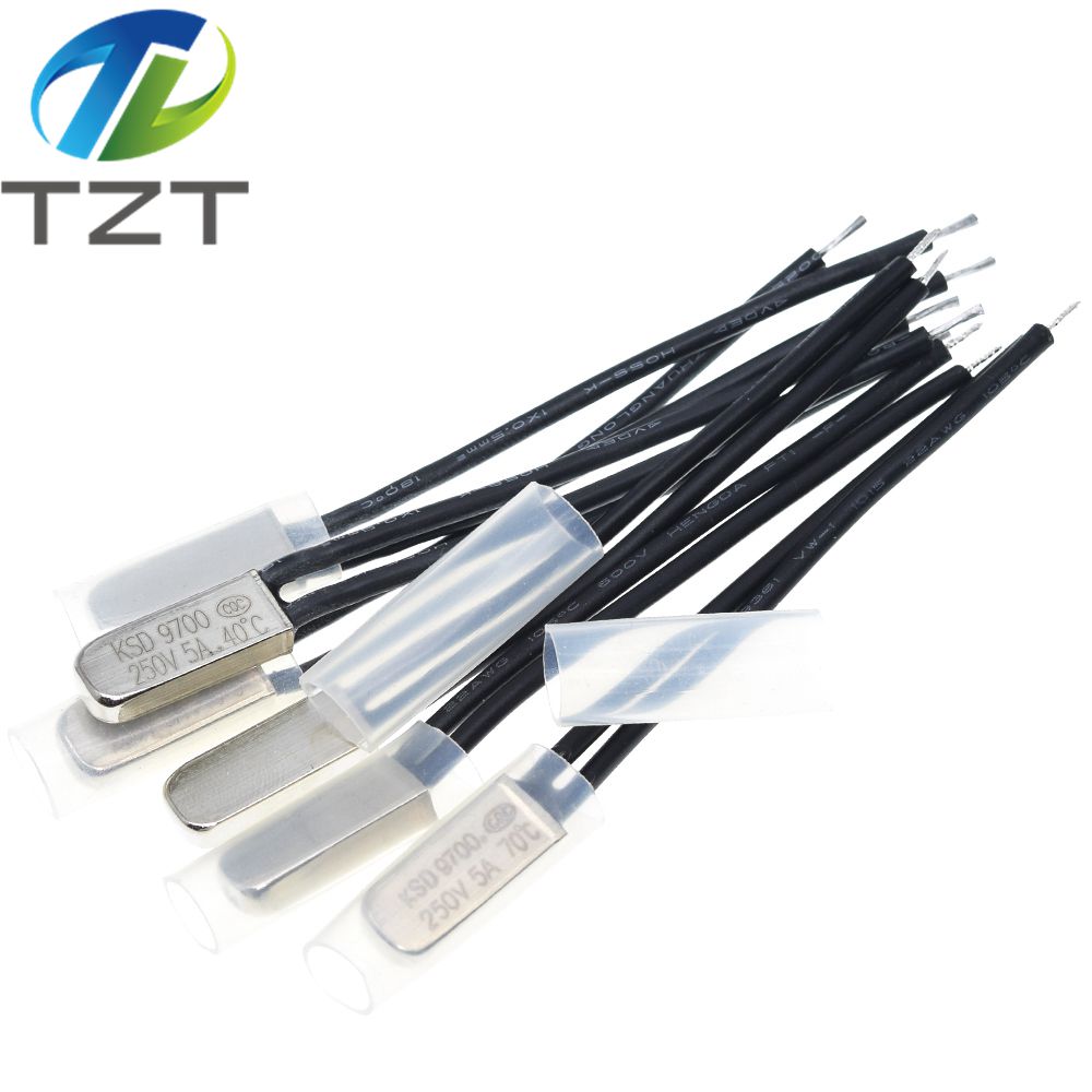 TZT KSD9700 250V 5A Plastic / Bimetal Disc Temperature Switch N/C Thermostat Thermal Protector 15~70 degree centigrade Normal Close