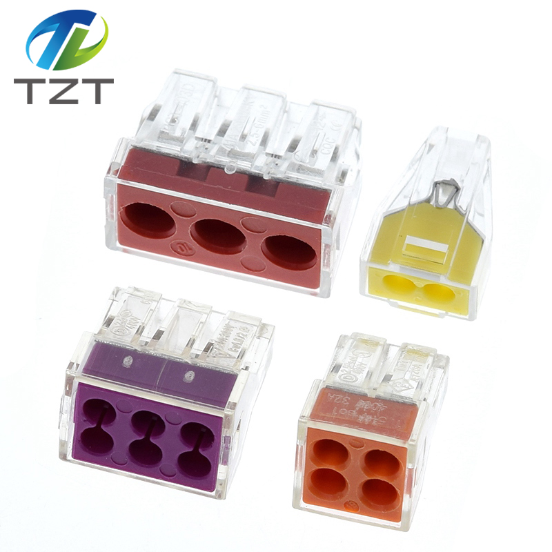 TZT PCT-102 PCT-103 PCT-104 PCT-106 Universal Compact Wire Wiring Connector Conductor Terminal Block With Lever
