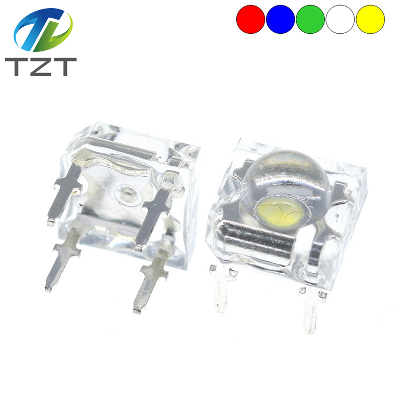 TZT 5mm F5 Piranha LED White Red Green Amber Clear 5mm LED Diode Light-Emitting-Diodes 4-pins Piranha LED Diodos Brightness