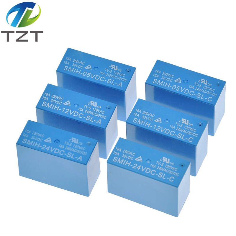 TZT 1PCS SMIH-05V 12V 24VDC-SL-A -SL-C 6-pin/8-pin Relay 250V 16A SMIH-05VDC-SL-A SMIH-12VDC-SL-A SMIH-24VDC-SL-A SMIH-05VDC-SL-C