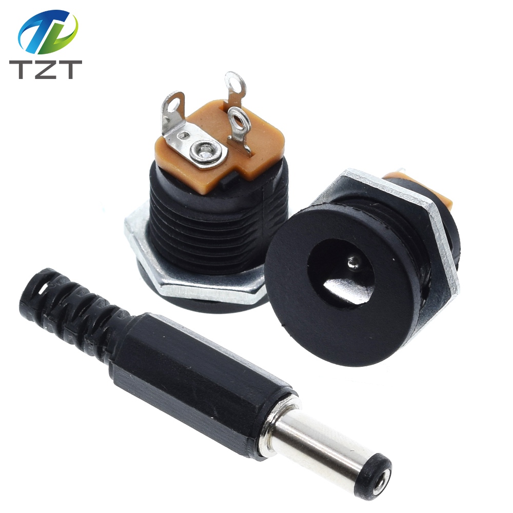 TZT DC-022 5.5-2.1 / 5.5 x 2.1mm DC Power Socket/ DC Connector Panel Mounting DC022