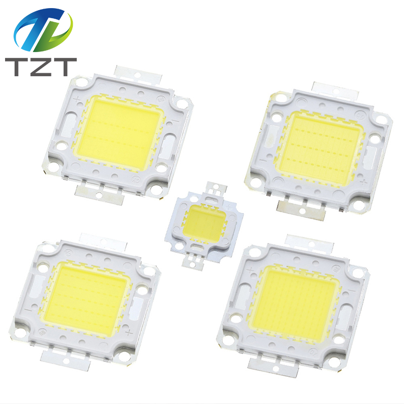 TZT White / Warm White 10W 20W 30W 50W 100W LED light Chip DC 12V 36V COB Integrated LED lamp Chip DIY Floodlight Spotlight Bulb
