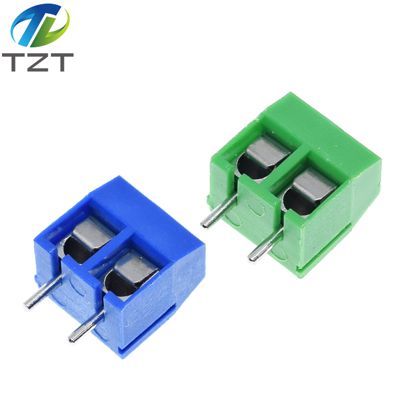TZT 20pcs KF301-2P 301-2P 2 Pin Plug-in Screw Terminal Block Connector 5.08mm Pitch  2 Pin Screw Terminal Block good