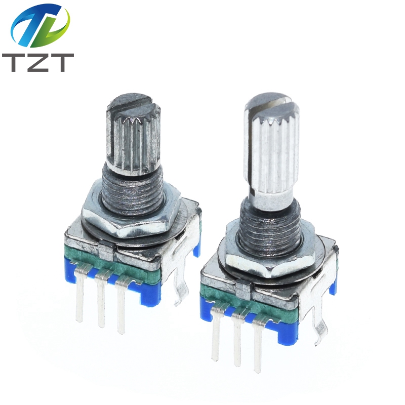 TZT 1PCS Plum handle 15mm 20mm rotary encoder coding switch / EC11 / digital potentiometer with switch 5 Pin