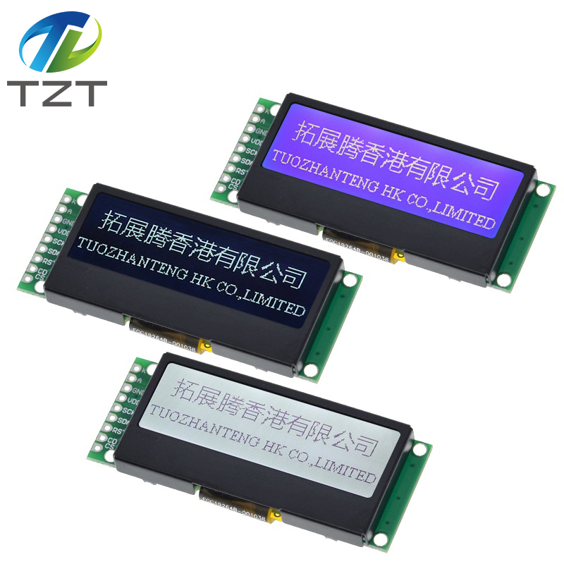 TZT LCD19264 192*64 192X64 Graphic Matrix LCD Module Display Screen 3.3-5V LCM build-in UC1609C Controller with LED Backlight