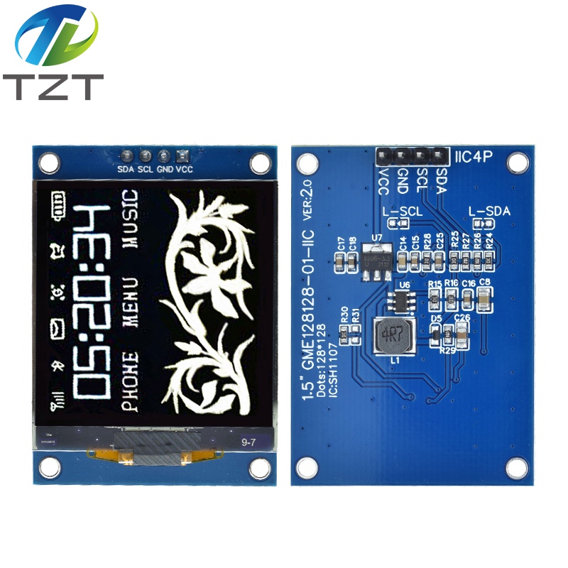 TZT ALL NEW 1.5 Inch 128x128 OLED Shield Screen Module High quality Product For Raspberry Pi For STM32 For Arduino