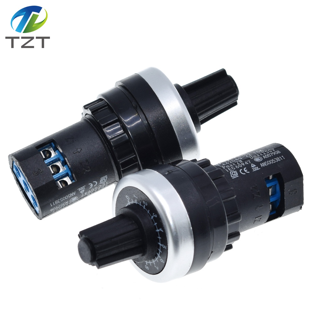 TZT LA42DWQ-22 1K 2K 5K 10K 20K 50K 100K 22mm Diameter Pots Rotary Potentiometer Converter Governor Inverter Resistance Switch