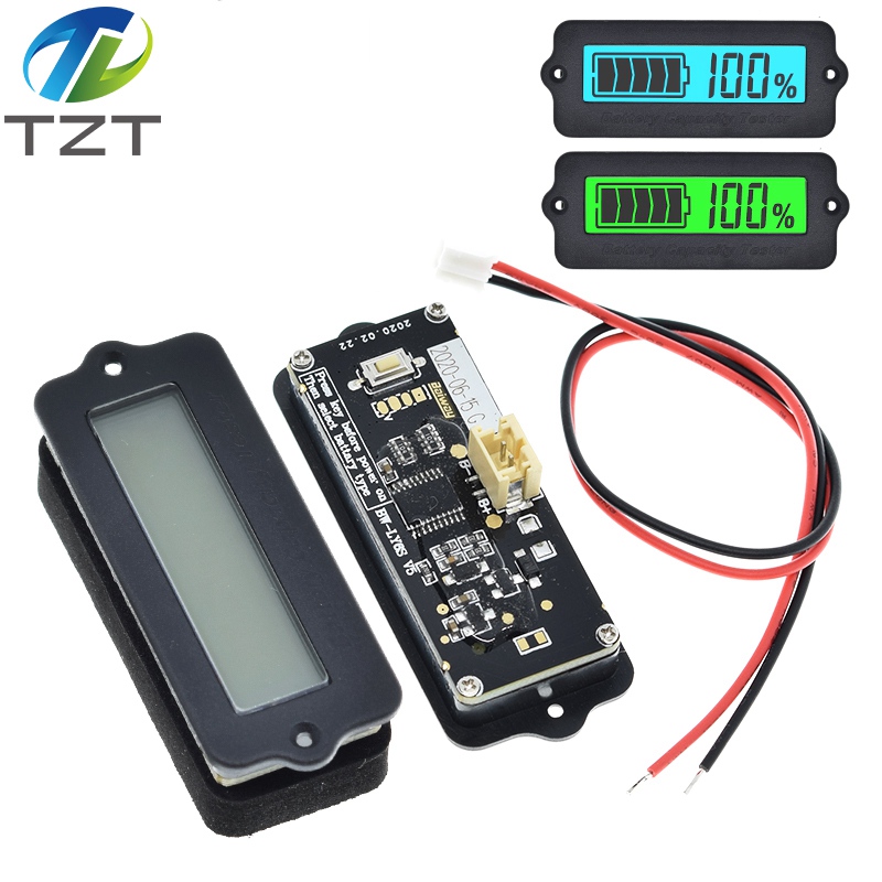 TZT 12V LY6W Lead Acid LiPo Battery Capacity Indicator LCD Display Battery Capacity Meter Power Detect Digital IC Tester Voltmeter