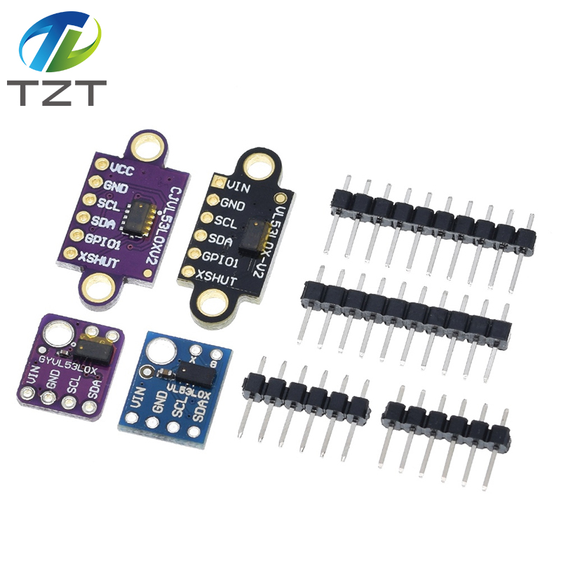 TZT VL53L0X Time-of-Flight (ToF) Laser Ranging Sensor Breakout 940nm GY-VL53L0XV2 Laser Distance Module I2C IIC 3.3V/5V For Arduino