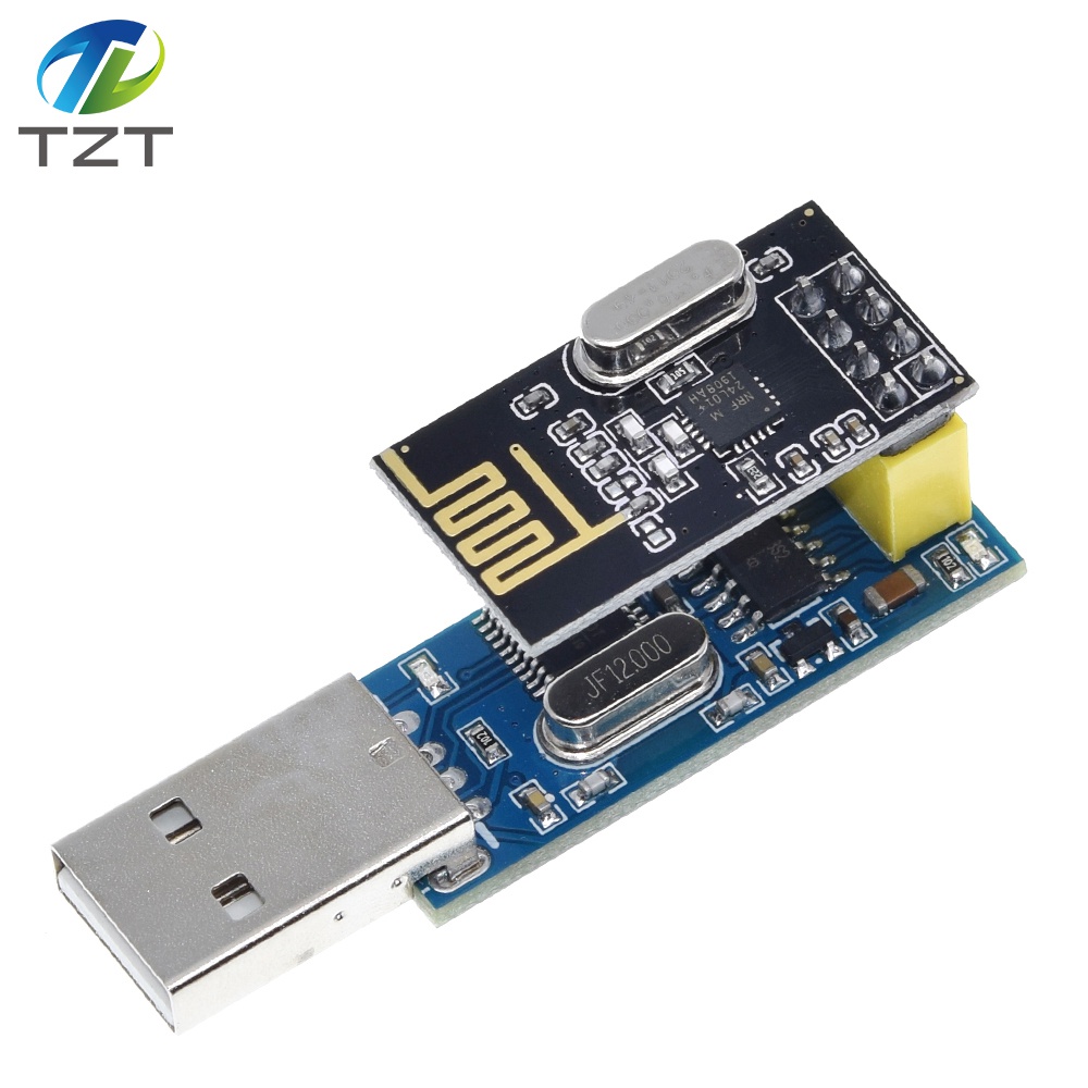 TZT New CH340T USB to Serial Port Adapter Board + 2.4G NRF24L01+ Wireless Module For Arduino