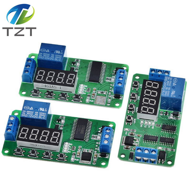 TZT CE030 DC 5V 12V 24V Multifunction Delay Relay Time Switch Turn on/off PLC Module