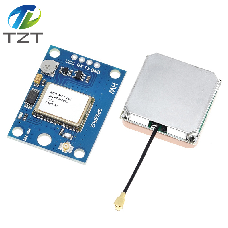 TZT GY-NEO6MV2 new NEO-6M GPS Module NEO6MV2 with Flight Control EEPROM MWC APM2.5 large antenna for arduino