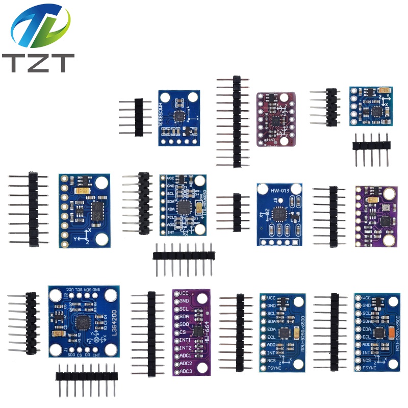 TZT MPU-6050 MPU-9250 BMI160 LSM303DLHC L3G4200D HMC5883L ADXL335 LIS3DSH 3 6 9-Axis Attitude +Gyro+Accelerator+Magnetometer Sensor