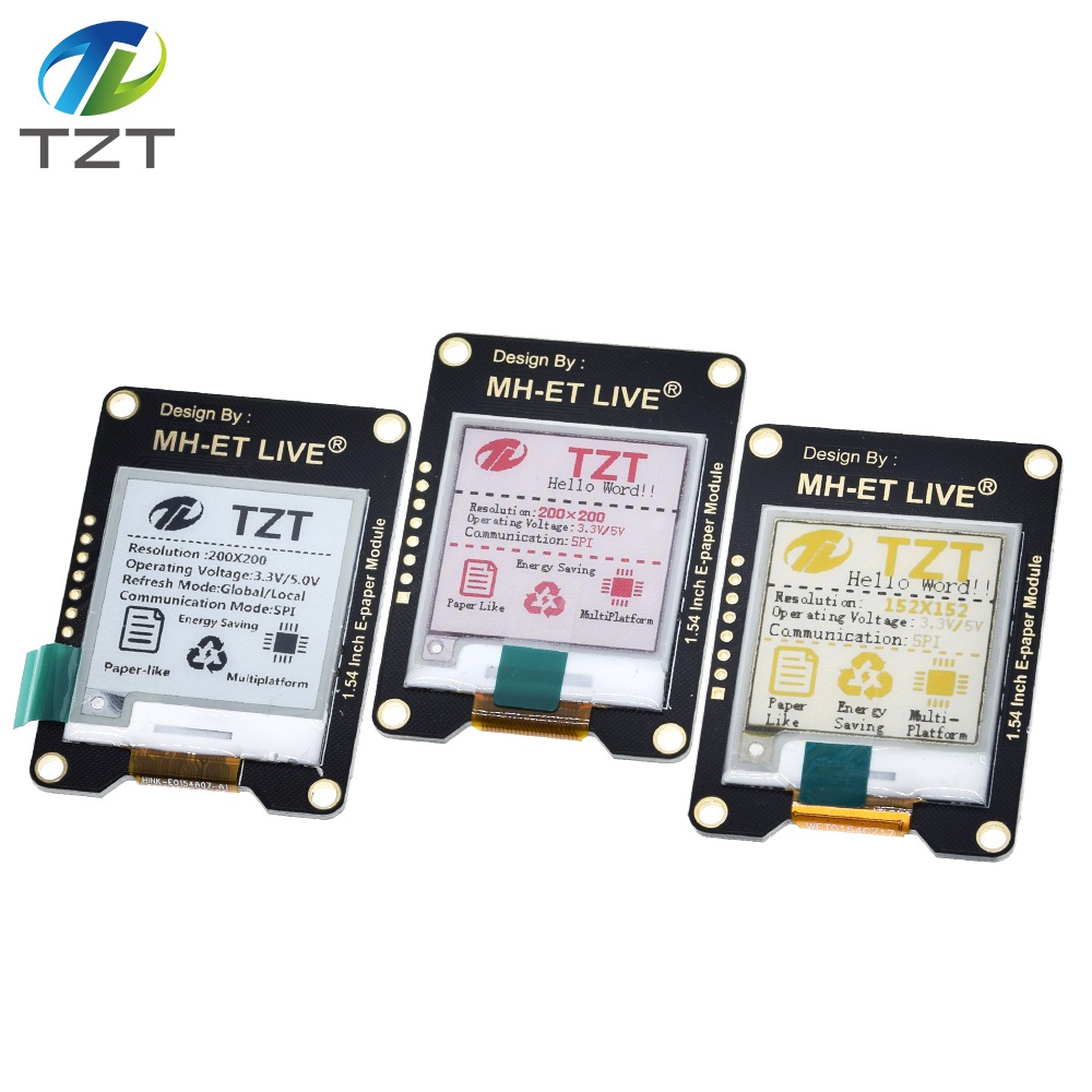 TZT MH-ET LIVE 1.54 Inch Epaper Module E-paper E-Ink EInk Display Screen SPI Support Global/Part  For Arduino STM raspberry pi ESP32