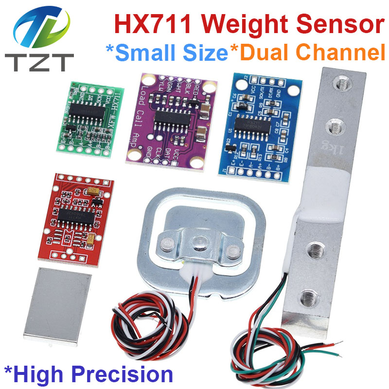 TZT Load Cell 1KG 5KG 10KG 20KG HX711 AD Module Weight Sensor Electronic Scale Aluminum Alloy Weighing Pressure Sensor For Arduino