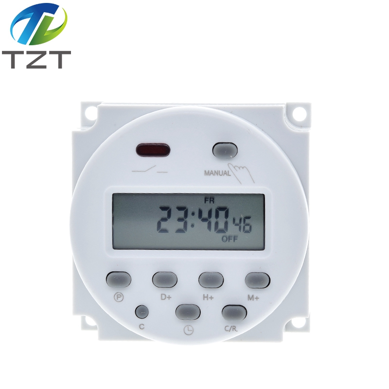 TZT CN101A LCD time switch 12V 24V 110V 220V Time Relay Street lamp billboard power supply timer WITHOUT waterproof box