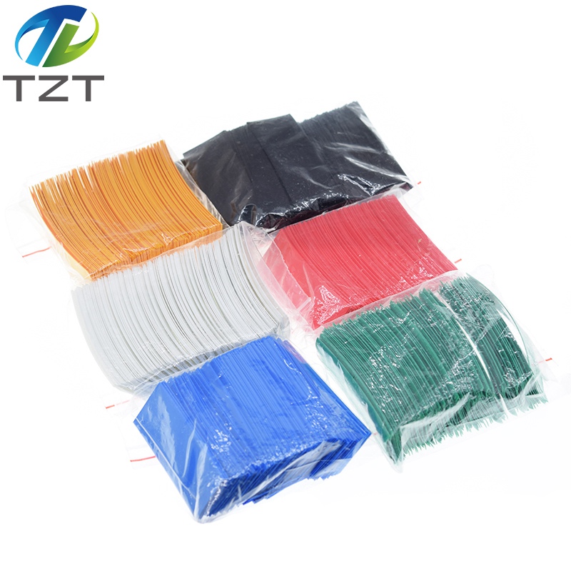 TZT 100PCS AAA Size 7 Lithium Battery Heat Shrink Tube Li-ion Wrap Cover Skin PVC Shrinkable Tubing Film Sleeves Insulation Sheath