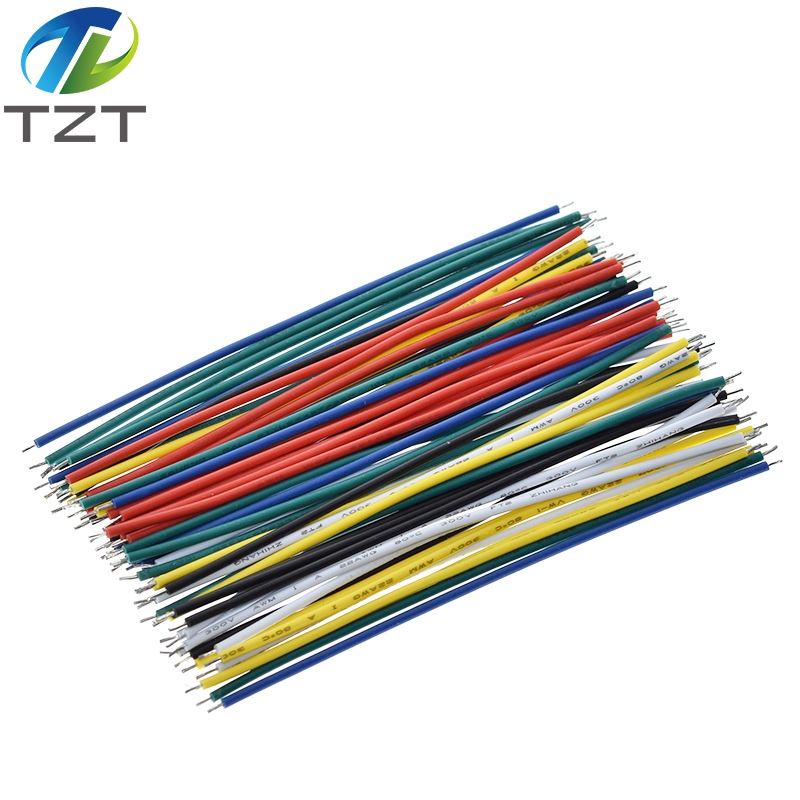 TZT Tin-Plated Breadboard PCB Solder Cable 24AWG 10CM Fly Jumper Wire Cable Tin Conductor Wires 1007-24AWG Connector Wire