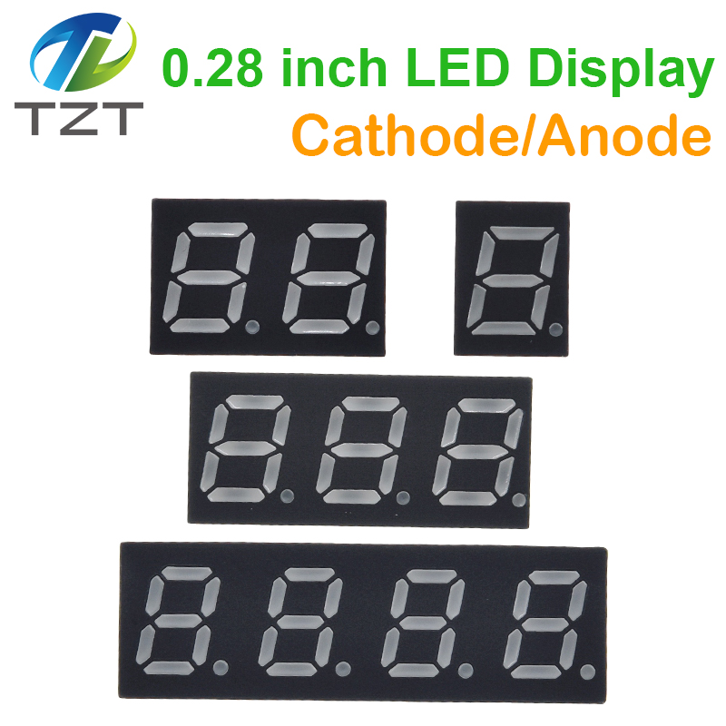 TZT 0.28 Inch Digital Tube LED Display 1Bit 2Bit 3Bit 4Bit Display Common Anode / Cathode 0.28