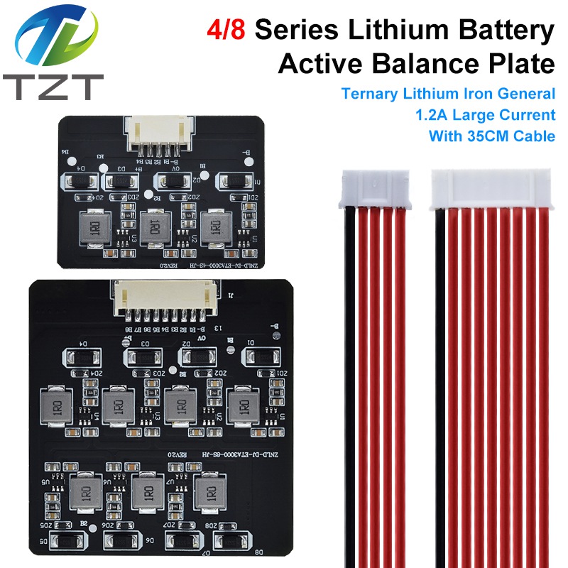 TZT BMS 2S-8S 1.2A Balance Board Lifepo4 LTO Lithium Battery Active Equalizer Balancer Energy Transfer Board BMS 3S 4S 5S 6S 7S 8S
