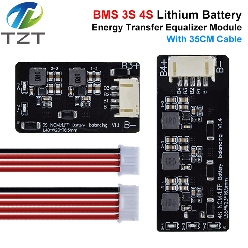 TZT BMS 3S 4S Active Balancer Board 1.2A Lifepo4 Lipo Li-ion Lithium Battery Energy Transfer Equalizer Module Inductive Version